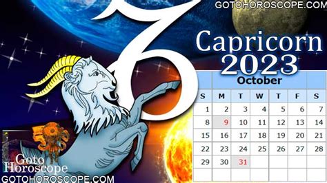 October 2023 Capricorn Horoscope Free Monthly Horoscope For October