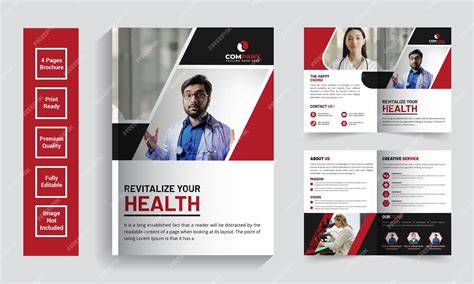 Premium Vector Medical Health Bifold Modern Brochure Creative