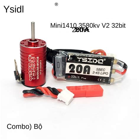 YSIDO Mini 1410 V2 2580KV 3580KV 5580KV 9580KV 1525 Brushless Motor 20A