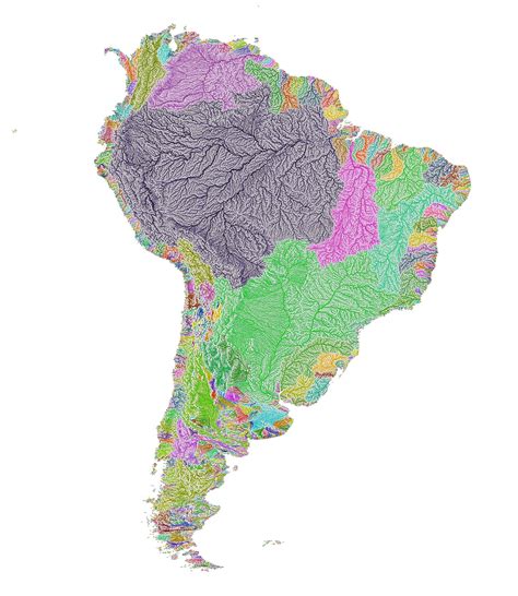 Watersheds Of South America R MapPorn