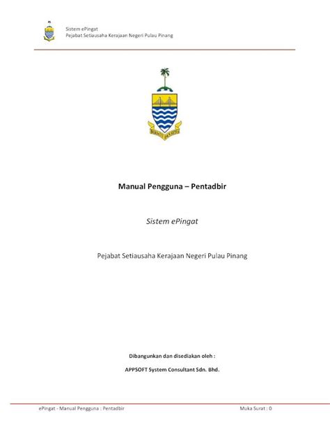 Pdf Manual Pengguna Pentadbirepingat Penang Gov My Manual Manual