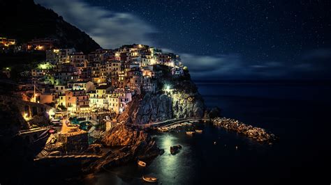 City Manarola Landscape Italy Cinque Terre Rare Gallery