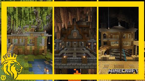 Lush Dripstone And Mineshaft Cave House Transformations Minecraft Youtube