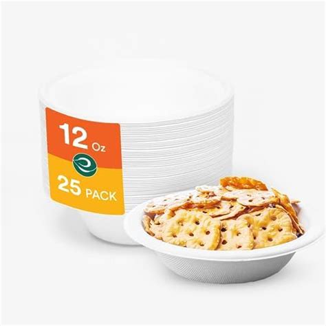 ECO SOUL 150 Ml 50 Pack Disposable Bagasse Bowls Eco Friendly