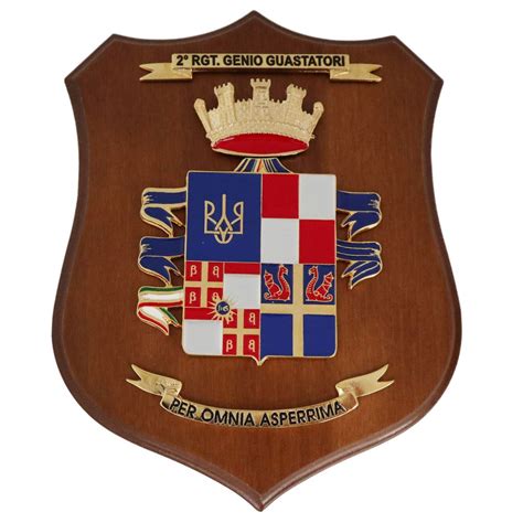 Crest In Metallo Smaltato Legno Cl X Cm Rgt Genio Giemme Store