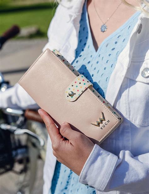 Dámská růžová peněženka s puntíky ze syntetické kůže Dots Collection NUDE LADIEST VUCH