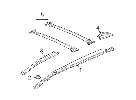 Chevrolet Equinox Roof Luggage Carrier Side Rail Black Lt Sport Black Primed 19120795