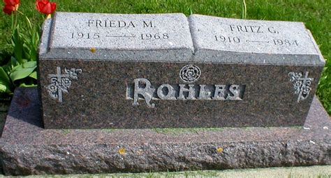 Fritz George Rohlfs Memorial Find A Grave