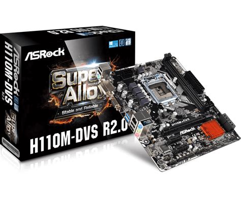 BOARD ASROCK SUPER ALLOY MOTHERBOARD H110M DVS R2 0 Compucentro