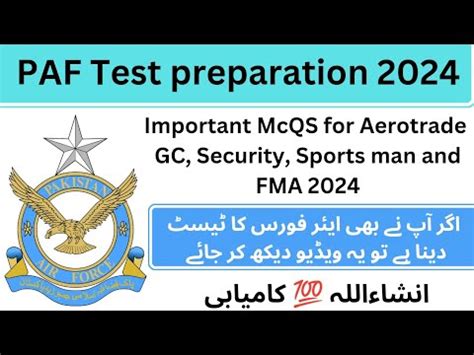 PAF Test Preparation 2024 PAF Important Question 2024 PAF Aerotrade