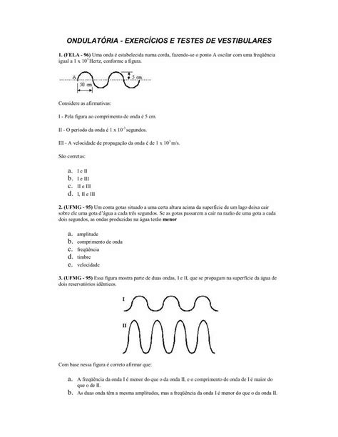 Pdf Ondulat Ria Exerc Cios E Testes De Pdf Fileondulat Ria