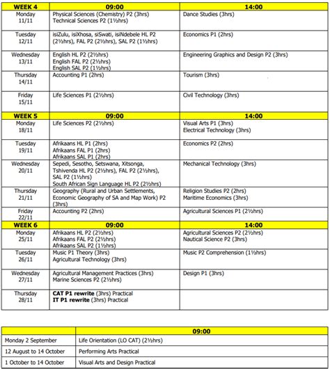 2024 NSC Matric Final Exam Timetable