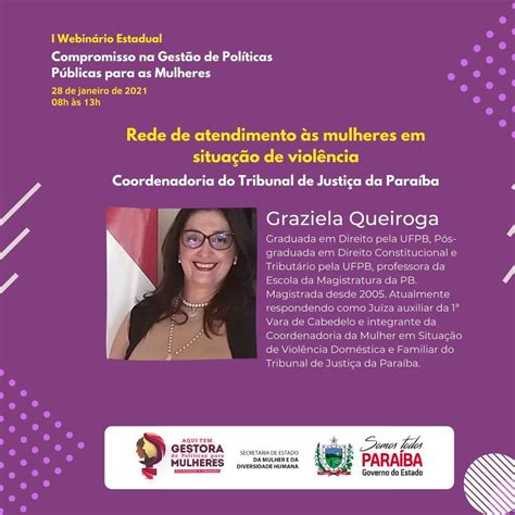 Tjpb Participa Do I Webinário Estadual Sobre Gestão De Políticas