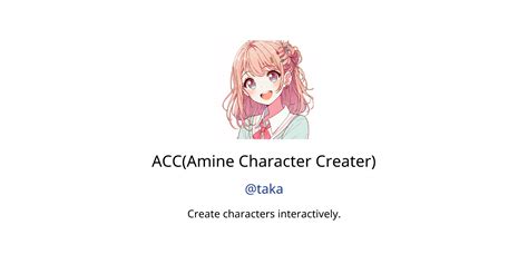 ACC Amine Character Creater GPTs Features And Functions Examples And