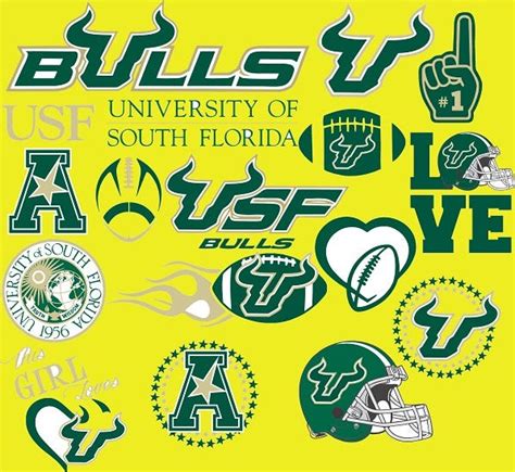 South Florida sports emblems football fan clipart bundle svg cut file ...