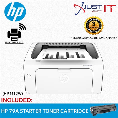 Hp Laserjet Pro M12W Wireless Printer Shopee Malaysia