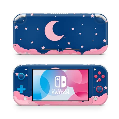 Nintendo Switch Lite Skin Decal Sticker Navy Blue Starry Lunar Night