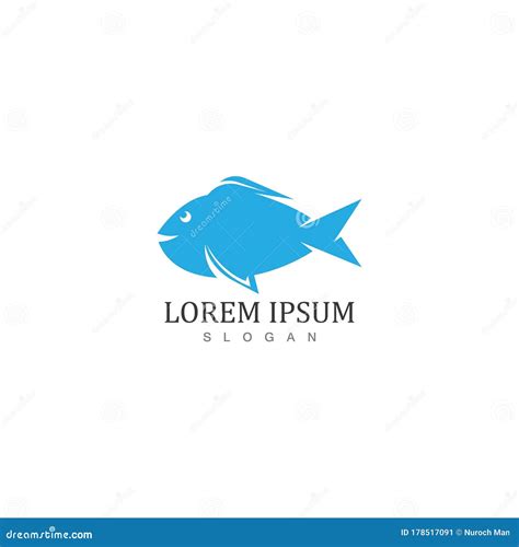 Modelo De Logotipo De Peixe Símbolo De Vetor Criativo Ilustração do