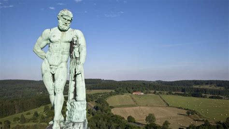 Hercules looking down on the Bergpark Wilhelmshöhe and Kassel Germany