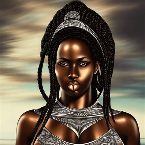 Gorgeous Black Woman Warrior Hyper Realistic Graphic Creative Fabrica