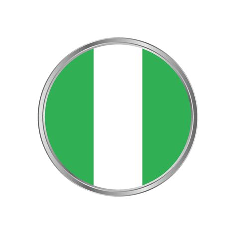 Nigeria Flag With Circle Frame Vector Art At Vecteezy