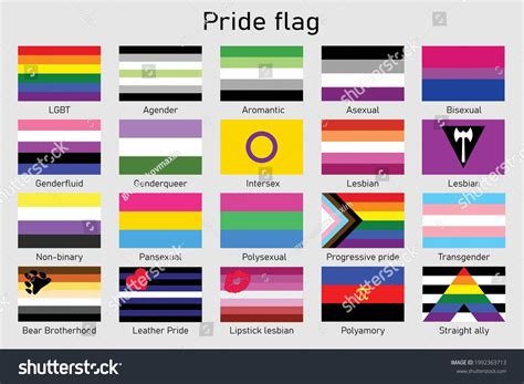 Lgbt Community Pride Flag Vector Set เวกเตอร์สต็อก ปลอดค่าลิขสิทธิ์