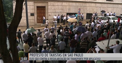 Hora Taxistas Fazem Protesto Contra Regulamenta O Do Uber Em Sp