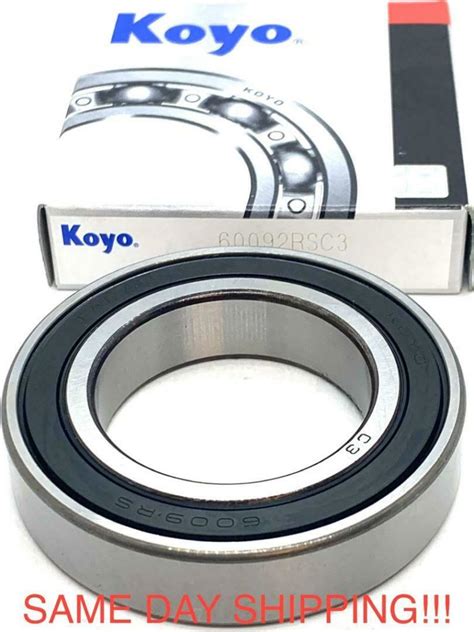 60092RSC3 KOYO BEARING RUBBER SEALED 6009 2RS C3 45x75x16 Mm JAPAN 6009