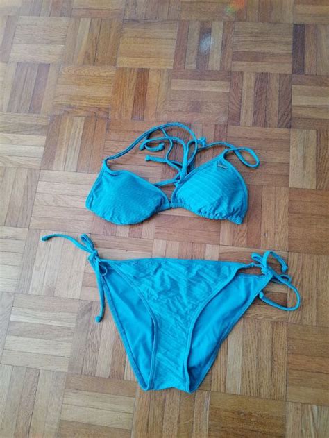 Roxy Triangel Bikini Petrol Türkis mit Struktur S NEU Kaufen auf Ricardo