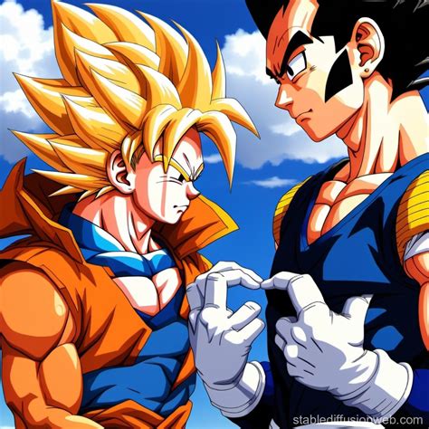 Goku and Vegeta Intimate Moment | Stable Diffusion Online