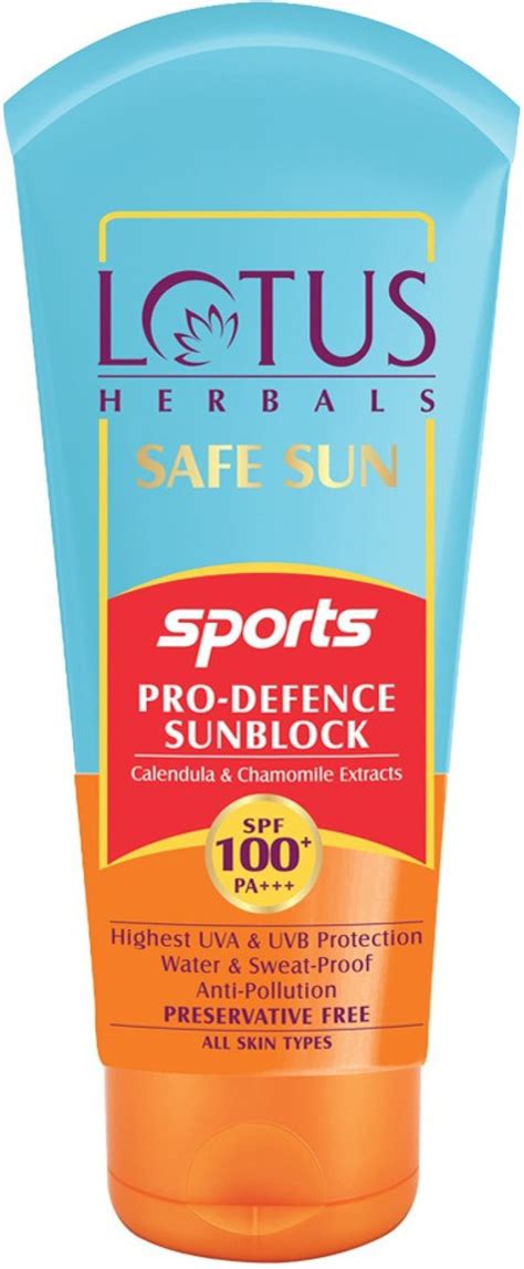 Lotus Herbals Safe Sun Sports Pro Defence Sunblock Spf Pa