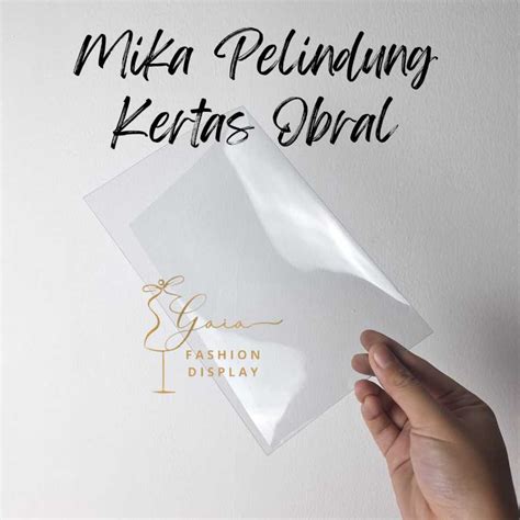 Jual Mika Transparan Pelindung Kertas Tulisan Harga Obral Mika Kertas ...