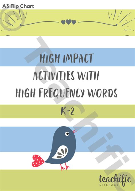 High Impact Activities With High Frequency Words A3 Flip Chart K 2