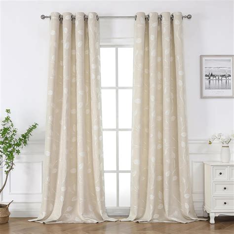 Amazon WEST LAKE Extra Long Leaf Jacquard Curtain Panels 108