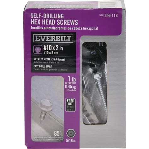 Everbilt In External Hex Flange Hex Head Self Drilling Screws