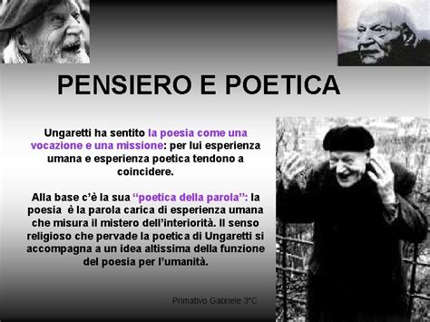 Giuseppe Ungaretti La Vita Pensiero E Poetica Opere