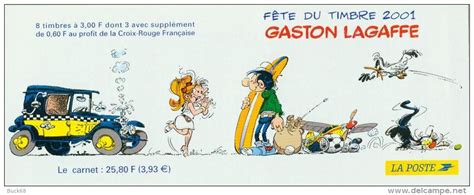 Journ E Du Timbre France Bc A Dos Du Carnet Gaston Lagaffe De