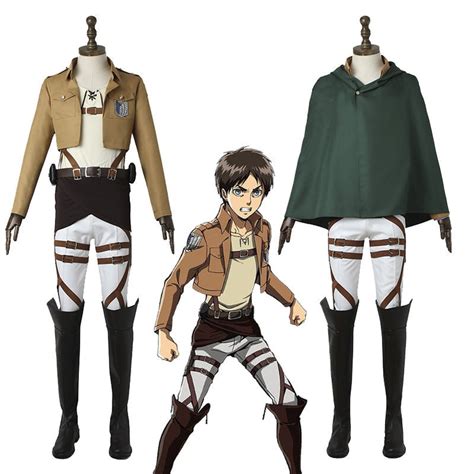 Attack On Titan Eren Jaeger Survey Corps Uniform Set Cosplay Costume