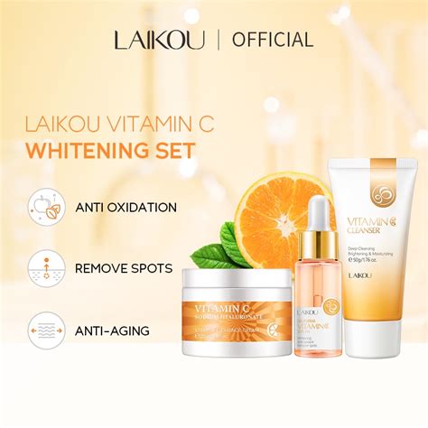 Laikou Vitamin C Brightening Serum Remove Freckle Essence Cream