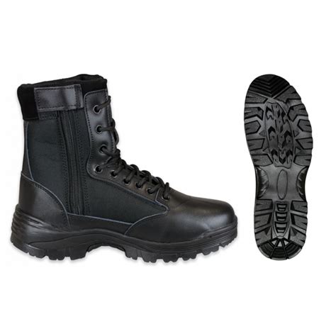 Black Tactical Boots w/ Zip [Barbaric]