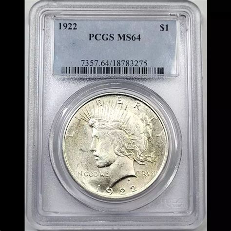 1922 Peace Silver Dollar PCGS MS-64 - Old Pueblo Coin