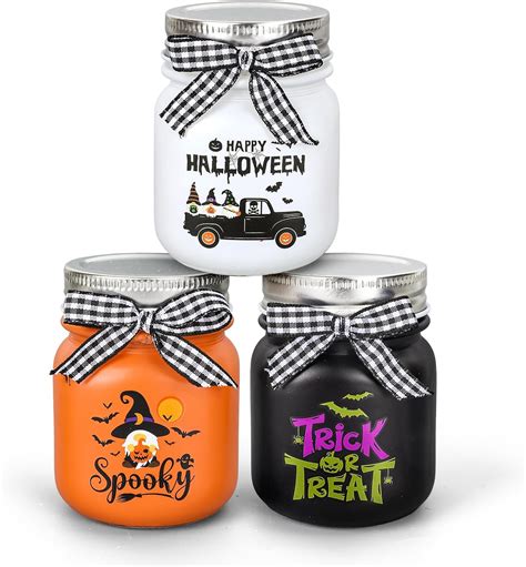 Amazon Whaline Pcs Halloween Mini Mason Jars Spooky Witch Glass