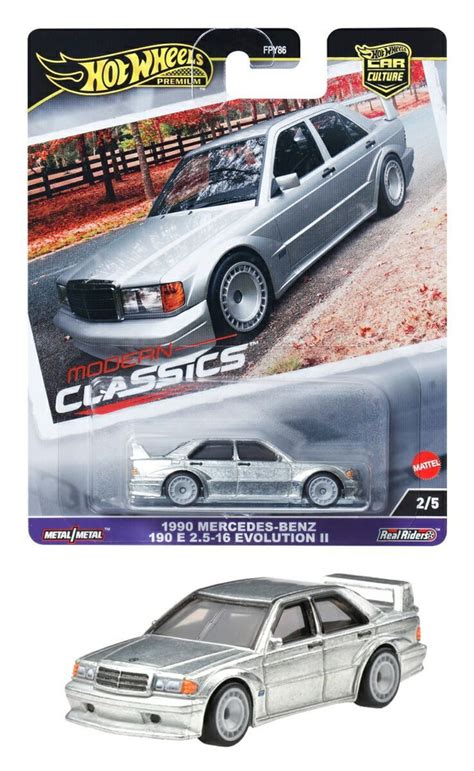 Машинка коллекционная Mattel Hot Wheels Premium Car Culture FPY86 1990 Mercedes Benz 190 E 2 5