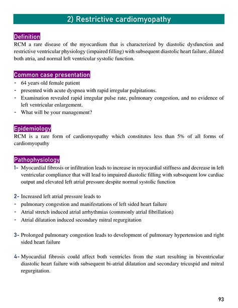 SOLUTION Restrictive Cardiomyopathy Studypool