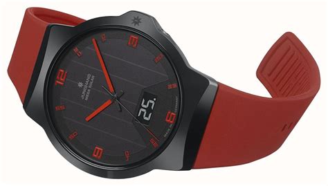 Junghans Force Mega Solar Mm Black Dial Red Silicone Strap