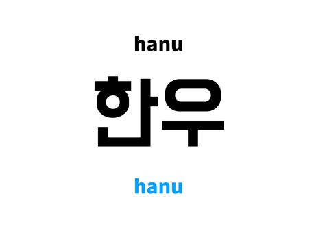 hanu in Korean: 한우's meaning and pronunciation