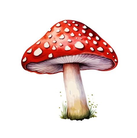 Premium Vector Mushroom Watercolor Clipart Vector