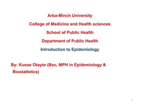 SOLUTION Lect 1 Introduction To Epidemiology Studypool