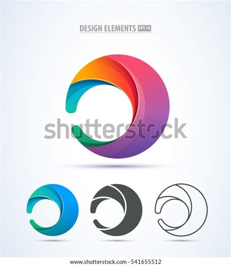 Vector Abstract Circle Swirl Logo Design Stock Vector Royalty Free