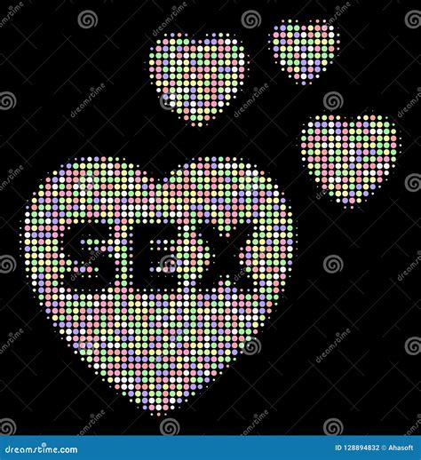 Sex Hearts Halftone Mosaic Of Dots Stock Vector Illustration Of